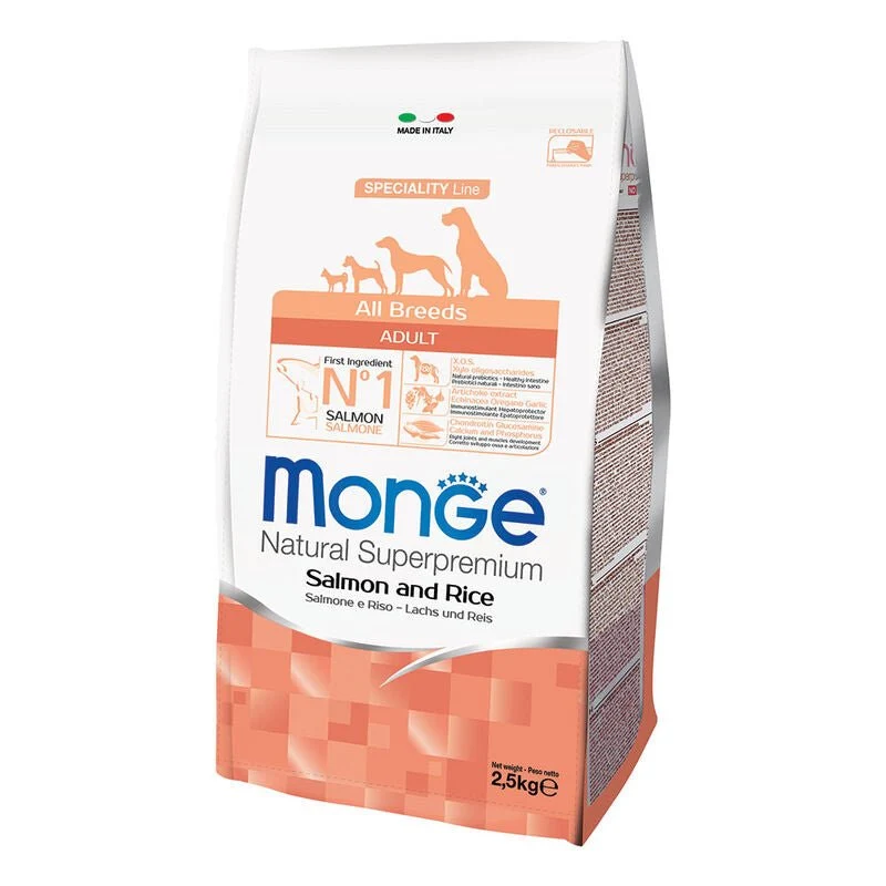 Monge Natural Superpremium Cane Adult Salmone & Riso