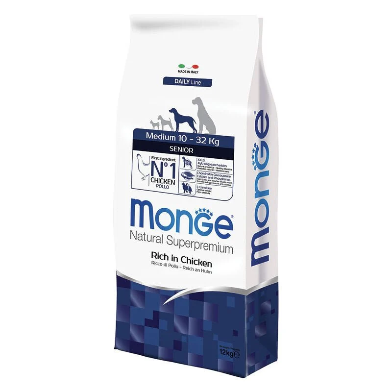 Monge Natural Superpremium Cane Anziano Medium Pollo 12 Kg