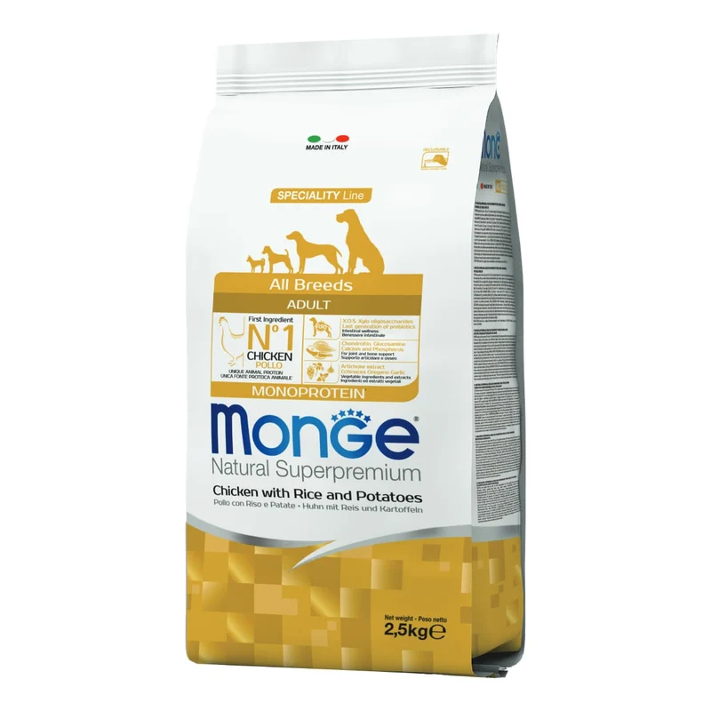 Monge Natural Superpremium Cane Adult Tacchino, Riso E Ptatate 2.5 Kg