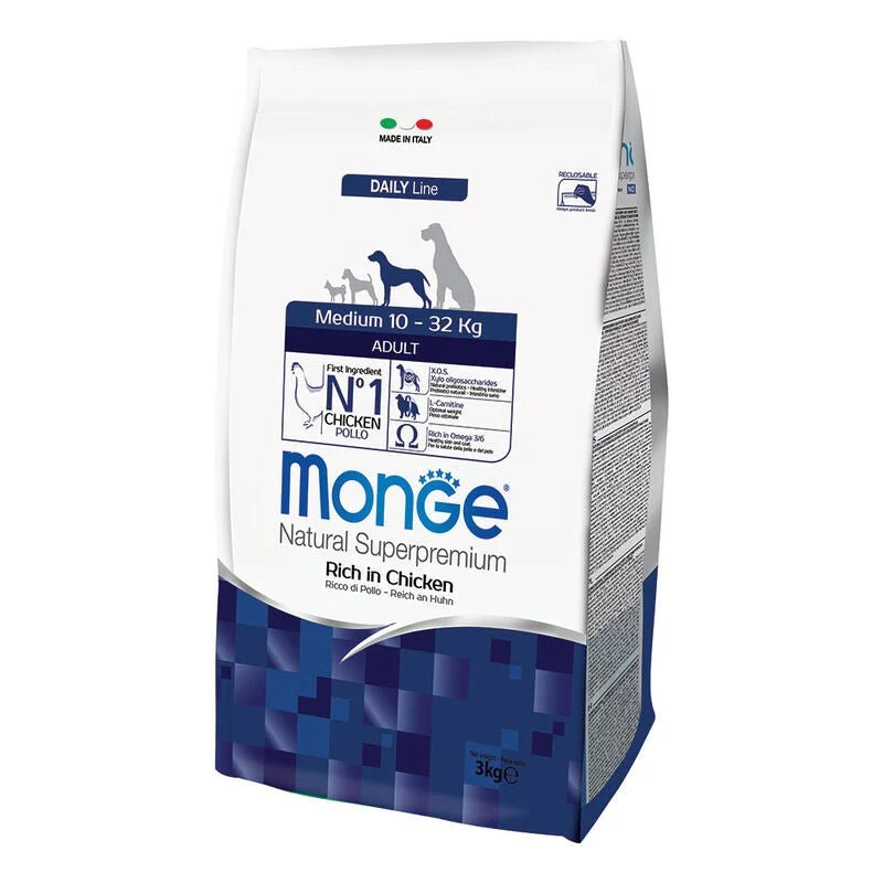 Monge Natural Superpremium Cane Adult Medium Pollo