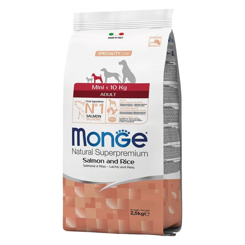 Monge Natural Superpremium Cane Adult Mini Salmone & Riso