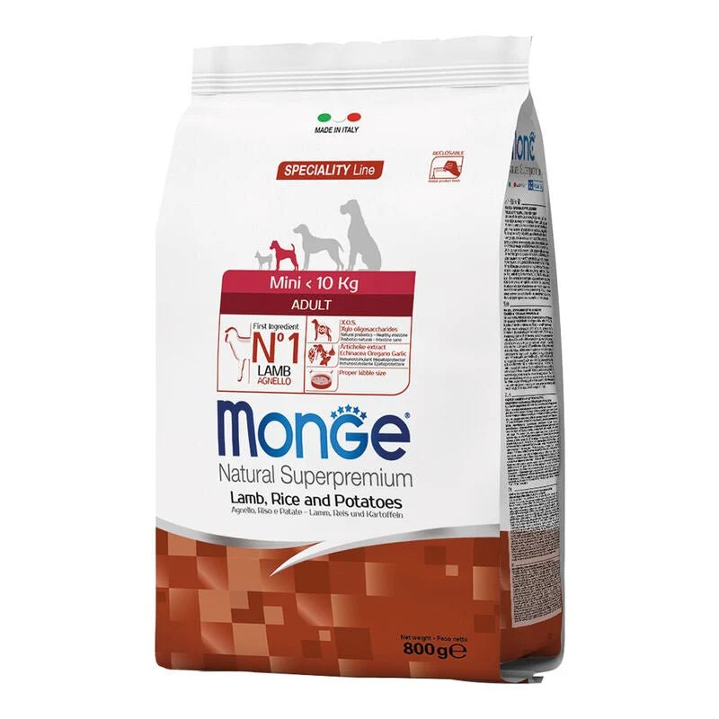 Monge Natural Superpremium Cane Adult Mini Agnello, Riso & Patate