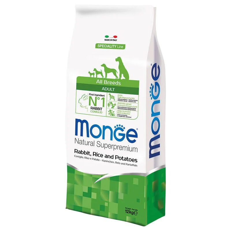Monge Natural Superpremium Cane Adult Coniglio, Riso & Patate