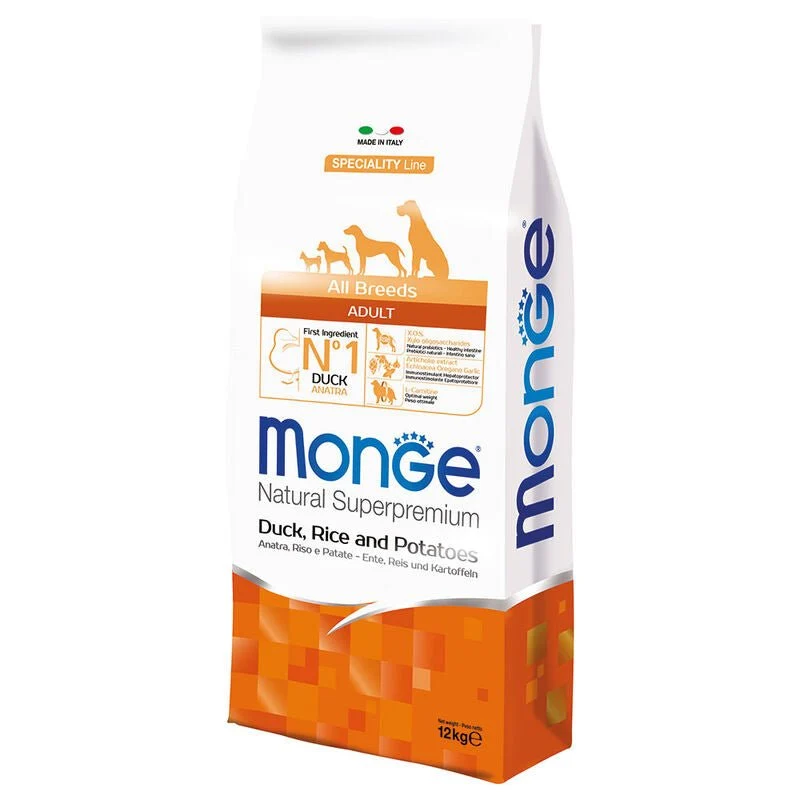 Monge Natural Superpremium Cane Adult Anatra, Riso & Patate