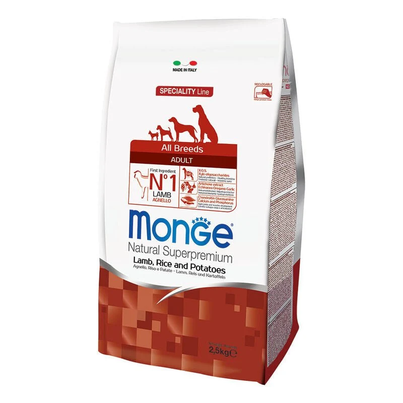 Monge Natural Superpremium Cane Adult Agnello, Riso & Patate