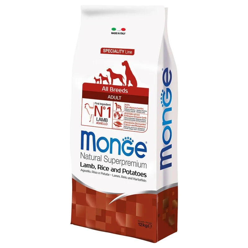Monge Natural Superpremium Cane Adult Agnello, Riso & Patate