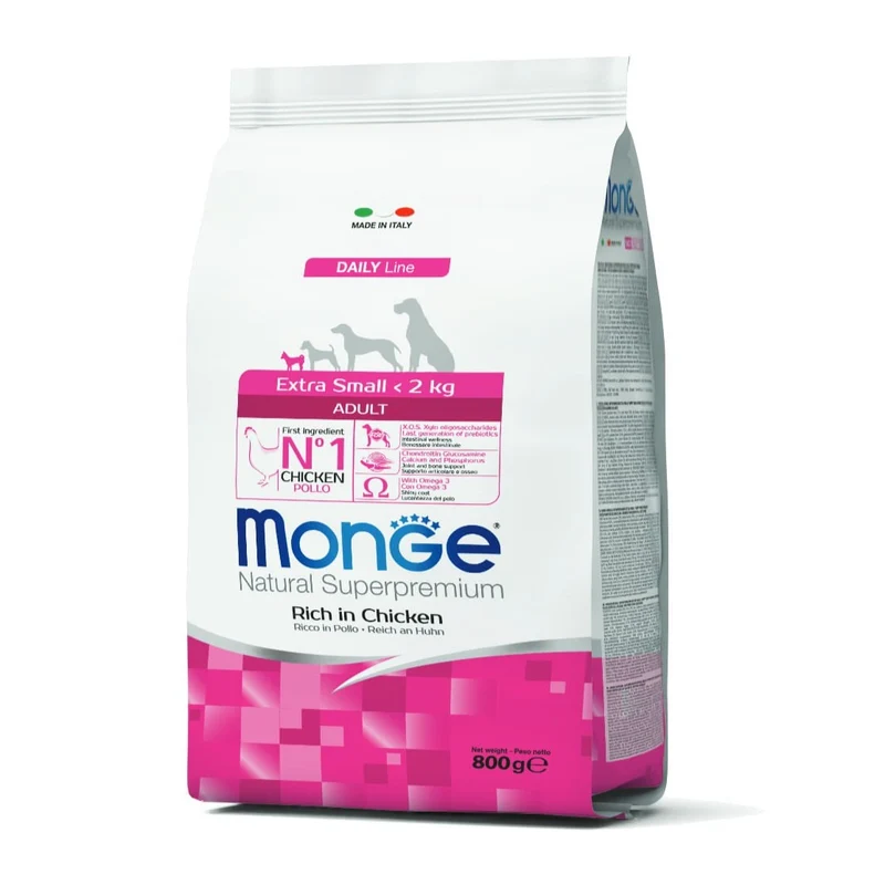 Monge Natural Superpremium Cane Adult Extra Small Pollo 800 Gr