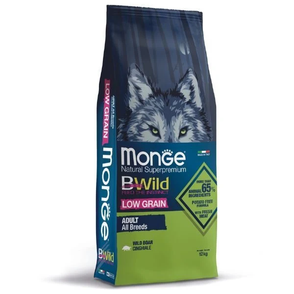 Monge Natural Superpremium Bwild Low Grain Cane Adult Cinghiale