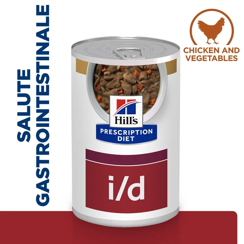 Hill's PRESCRIPTION DIET i/d spezzatino Per cani con pollo e verdure aggiunte 354g