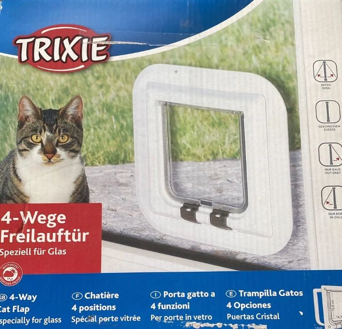 Porta Gatto in Vetro Bianca