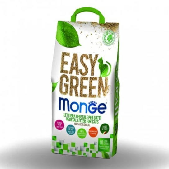 Lettiera Vegetale Monge Easy Green 10L Da 3,8Kg Per Gatti