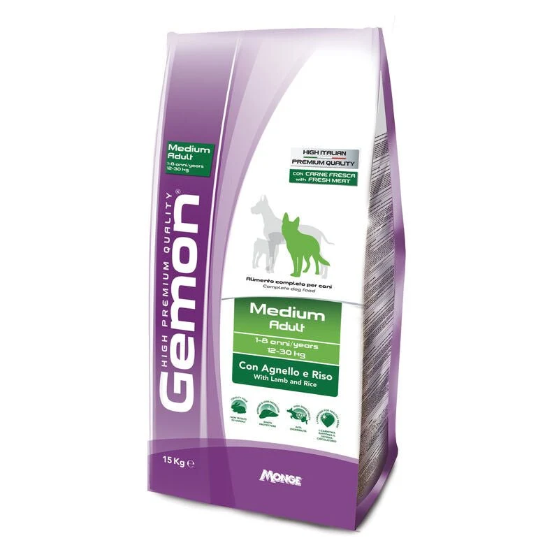 Gemon Cane Medium Adult Con Agnello E Riso