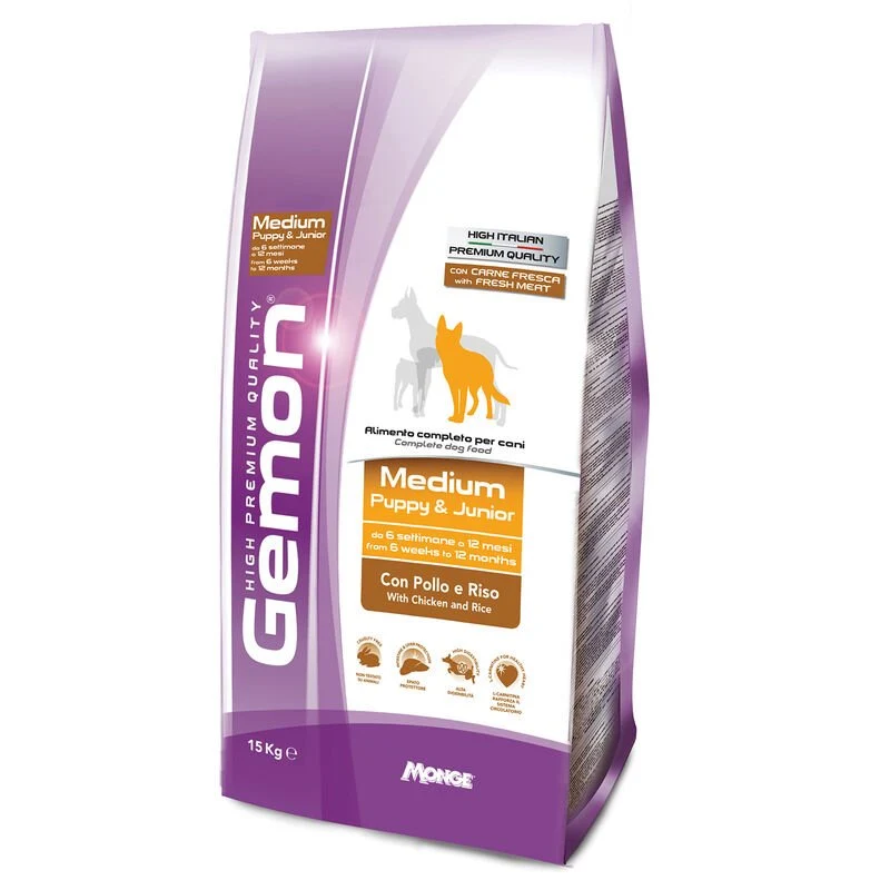 Gemon Cane Medium All Breeds Puppy Pollo Riso