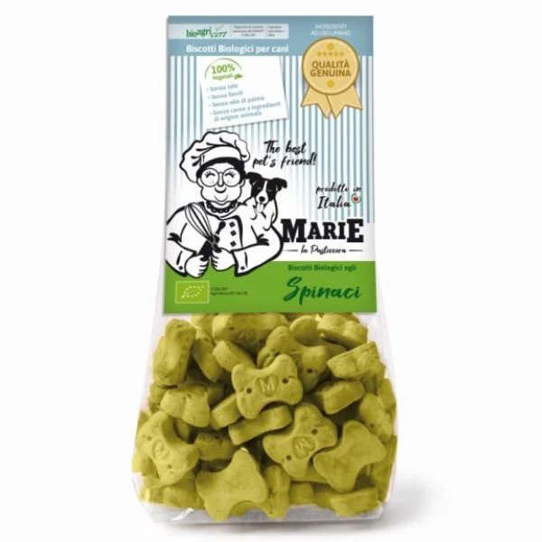 Biscotto Biologico Agli Spinaci 210 Gr Per Cani