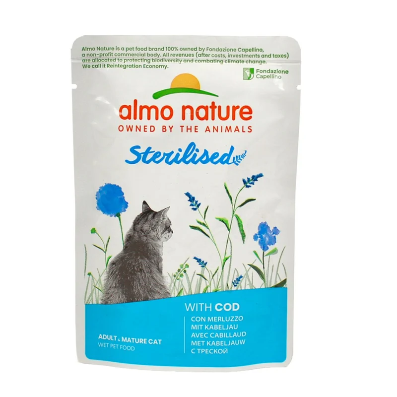 Almo Nature Sterilised Funz. Gr. 70 Per Gatti
