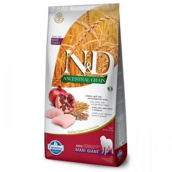 Farmina N&D cane Ancestral Pollo e Melograno Adult Maxi Giant Kg 12