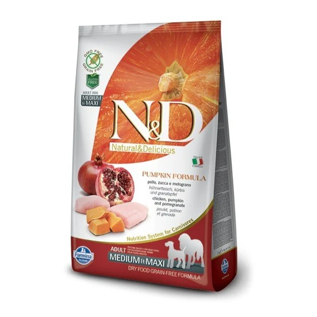 Farmina N&D cane Pumpkin Pollo E Melograno Adult Medium/Maxi