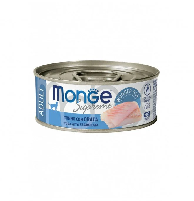 Monge Supreme Gatto Adult 80Gr In Lattina Tonno E Orata