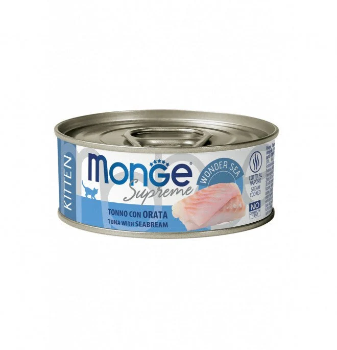 Monge Supreme Gattino 80Gr In Lattina Tonno E Orata
