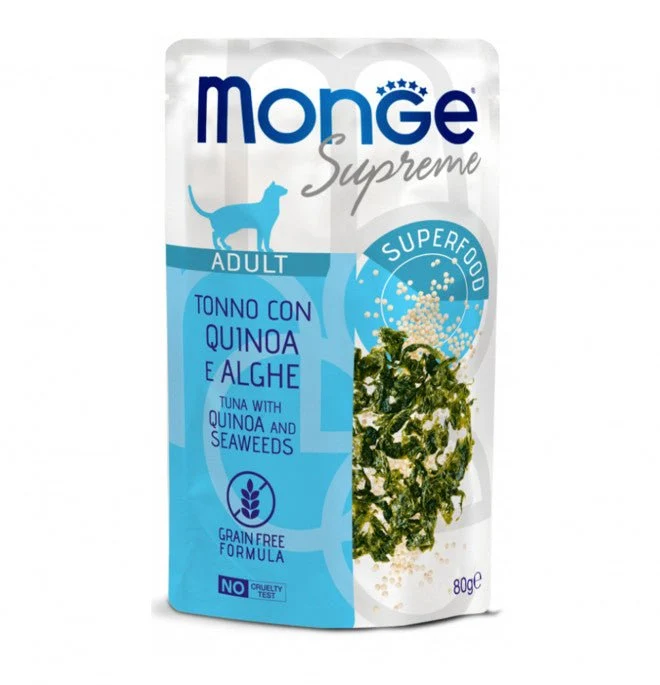 Monge Supreme Gatto Adult 80Gr In Busta Tonno, Piselli E Carote