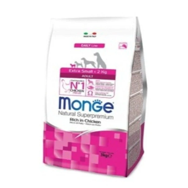 Monge Cibo Per Cani Extra Small Adult Croccantini 3Kg