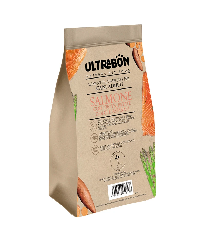 Ultrabon Cibo Per Cani Adulti Gusto Salmone Trota