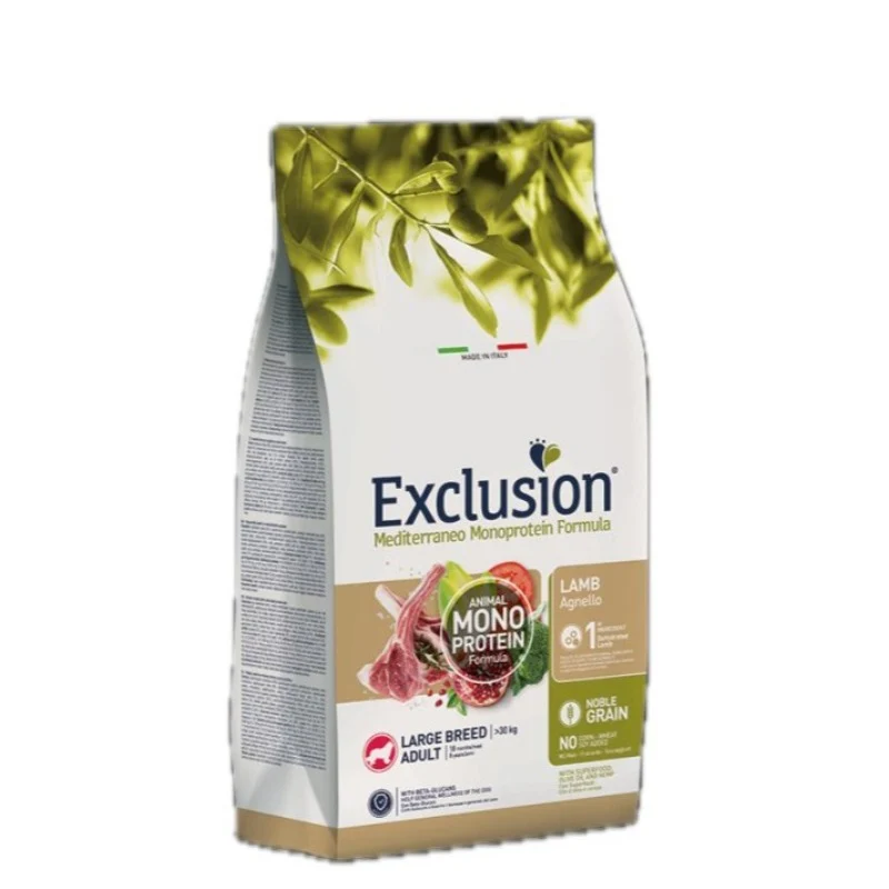 Exclusion Mediterraneo Cibo Per Cani Adulti Taglia Grande Gusto Agnello 12Kg