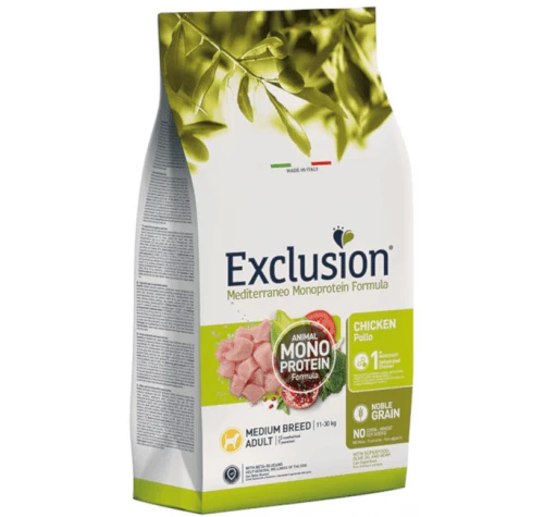 Exclusion Mediterraneo Cibo Per Cani Adulti Taglia Media 12Kg