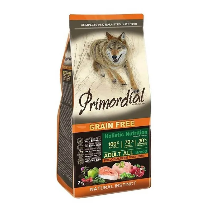 Primordial Grain Free Cibo Per Cani Gusto Pollo E Salmone 2Kg
