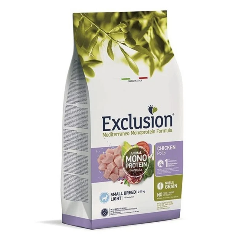 Exclusion Mediterraneo Light Cibo Per Cani Taglia Mini 2Kg