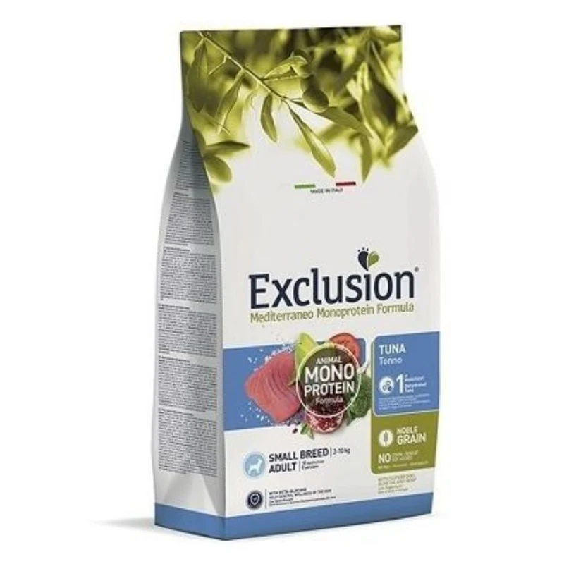 Exclusion Mediterraneo Cibo Per Cani Adulti Taglia Mini gusto tonno 7Kg