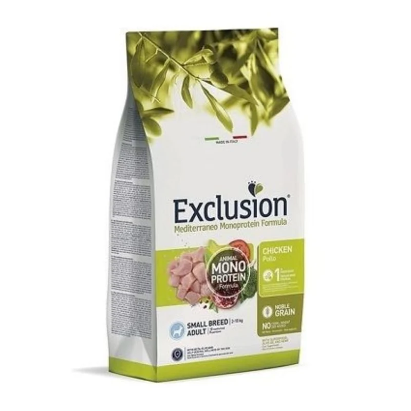 Exclusion Mediterraneo Cibo Per Cani Adulti Taglia Mini Gusto Pollo 7Kg