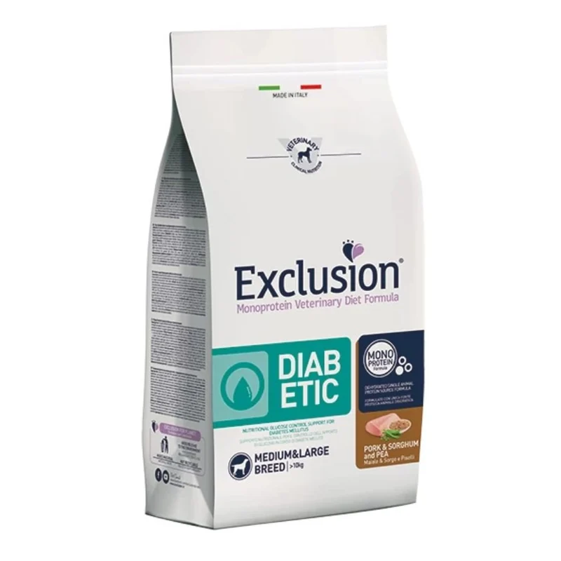 Exclusion Diabetic Cibo Per Cani Adulti Medium Large 2Kg