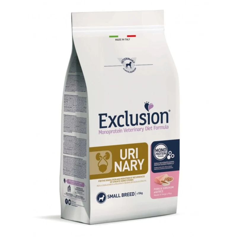 Exclusion Urinary cibo per cani adulti taglia mini 2Kg