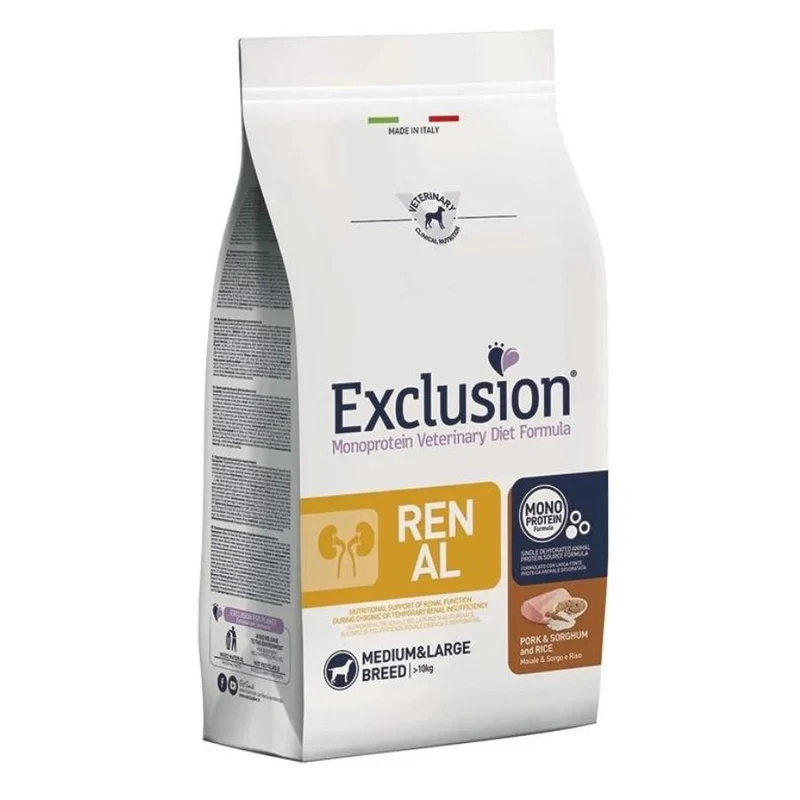 Exclusion Renal Cibo Cani Medium Large Maiale E Sorgo 2Kg