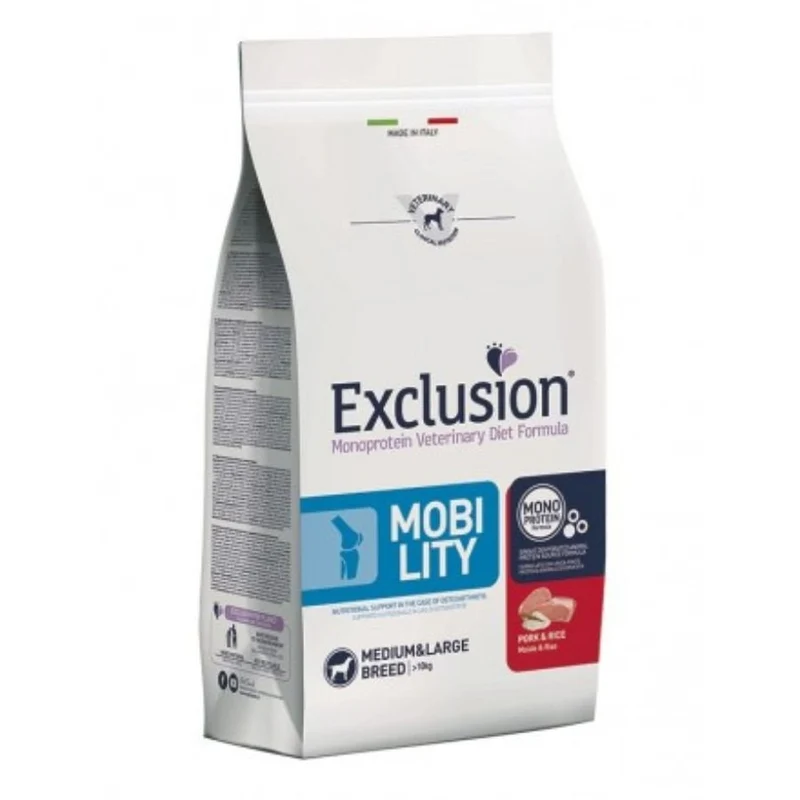 Exclusion Mobility Cibo Cani Medium Large Maiale E Riso 2Kg