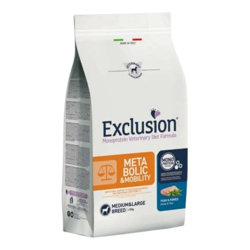 Exclusion Metab/Mobil Medium Large Maiale 12Kg Per Cani