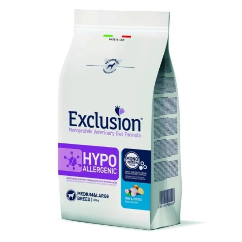 Exclusion hypo pesce Cani adulti medium large 12Kg