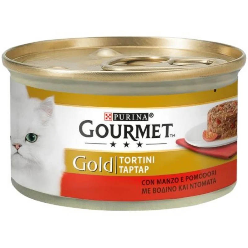 Gourmet Gold Tortini Carne E Verdure Per Gatti Adulti 85G