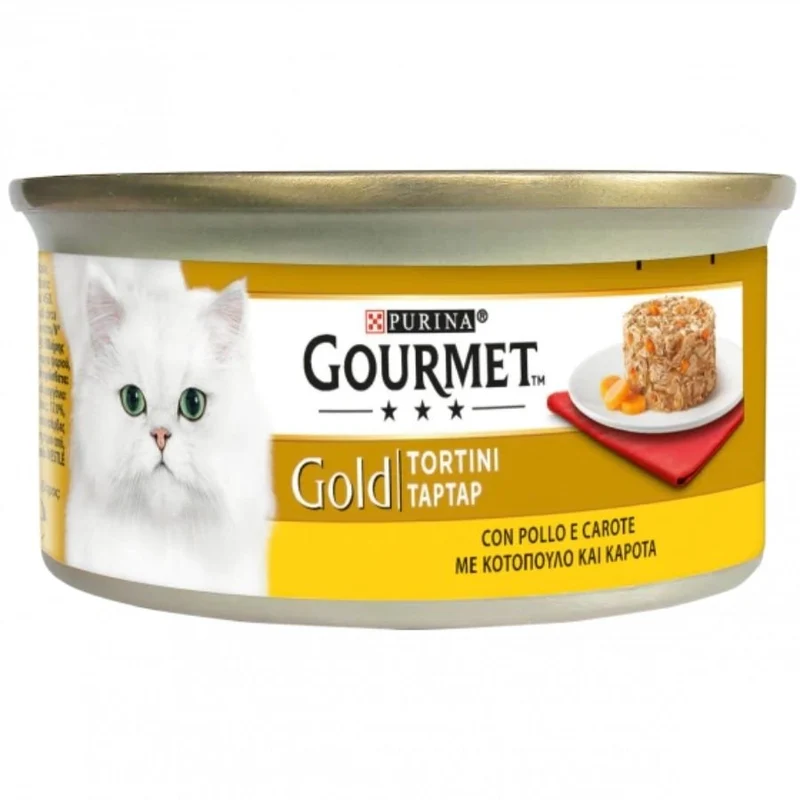 Gourmet Gold Tortini Carne E Verdure Per Gatti Adulti 85G