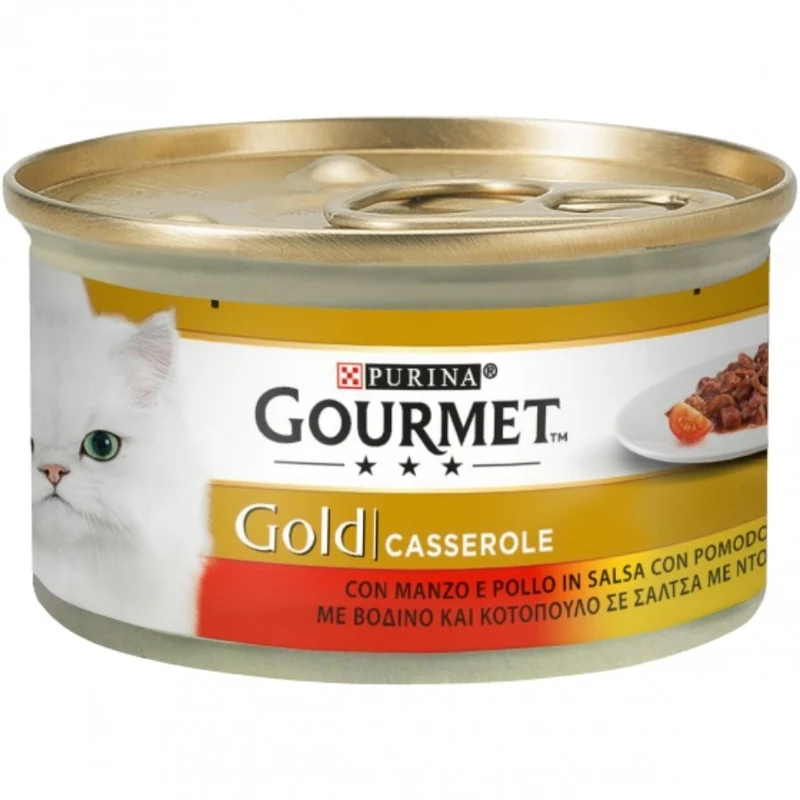 Gourmet Gold Casserole Manzo E Pollo In Salsa Per Gatti Adulti 85G