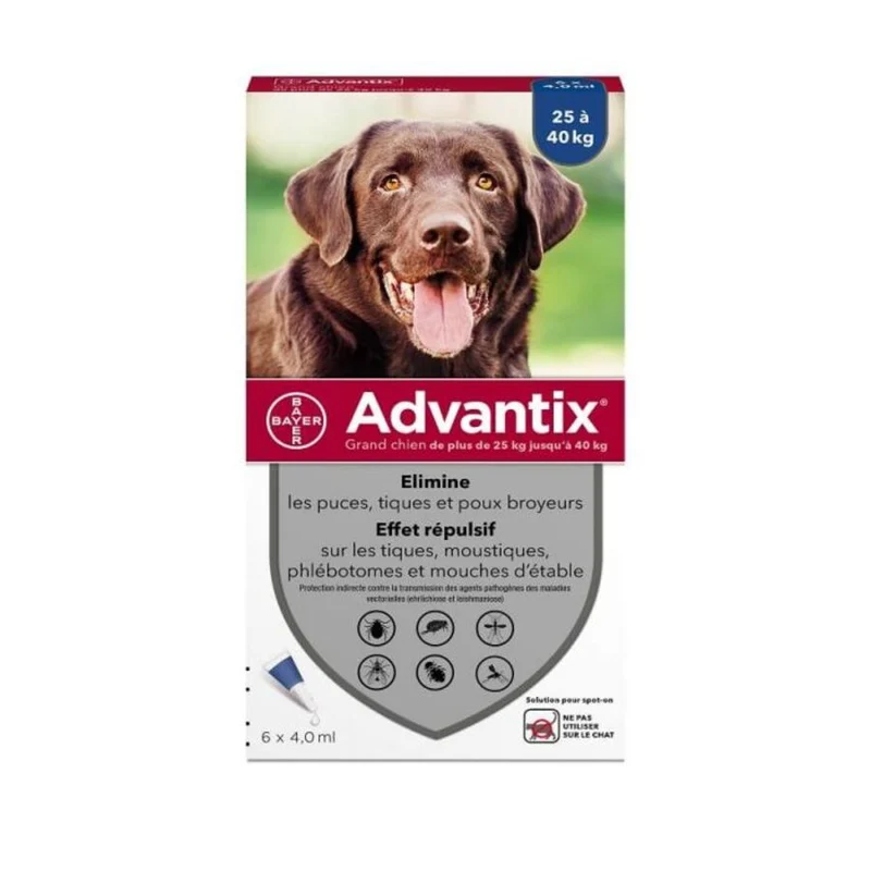Advantix Antiparassitario Spot On Per Cani 25-40Kg 6 Pipette