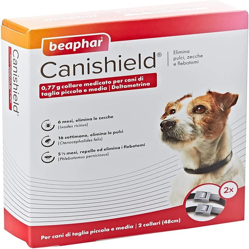Beaphar 2 collari antiparassitari cane taglia piccola-media