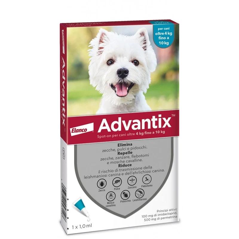 Advantix Antiparassitario Spot On Per Cani 4-10Kg 1 Pipetta