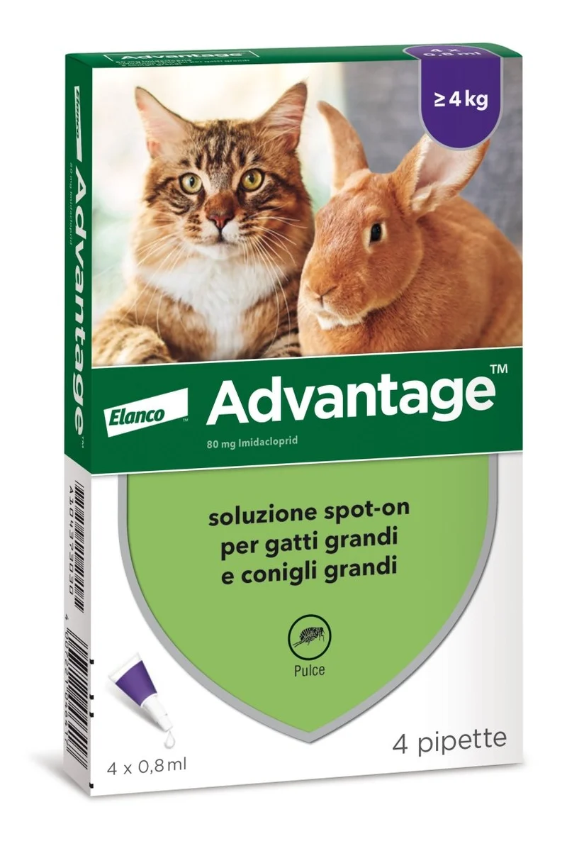 Advantage Antiparassitario Per Gatti E Conigli Da 4Kg In Su