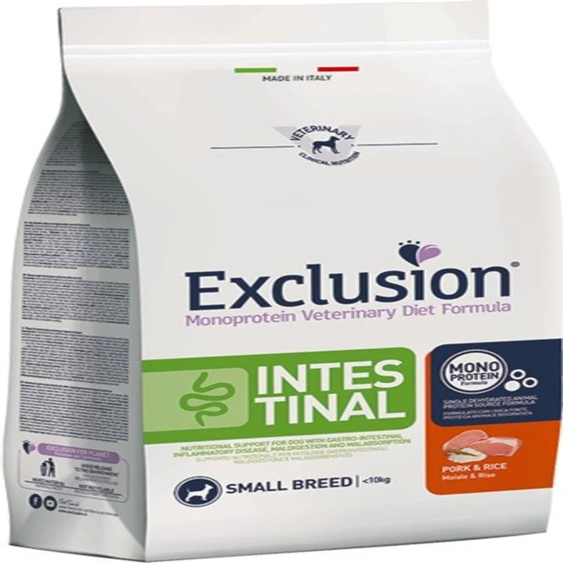 Exclusion Intestinal Cane Taglia Piccola Gusto Maiale E Riso