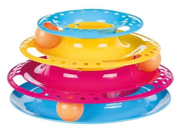 Castello di plastica con palline per Gatti