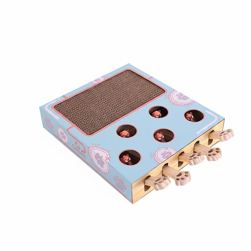 Cat Scratcher Puzzle Box Interactive Toy Scratching Board