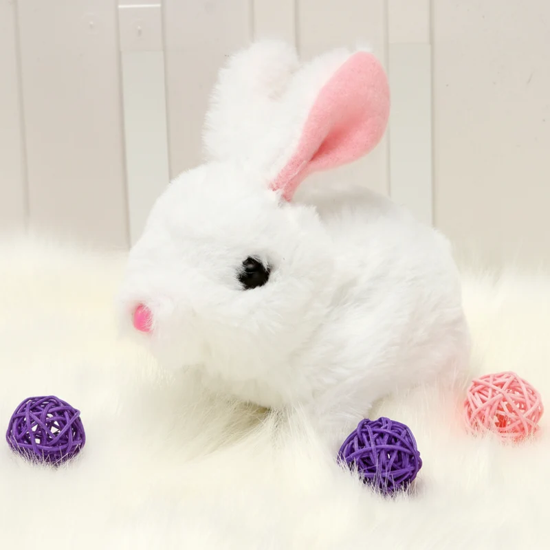 Realistic Plush Bunny Toy Interactive Responsive Kids