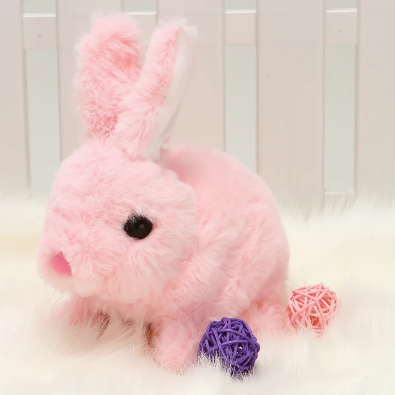 Realistic Plush Bunny Toy Interactive Responsive Kids